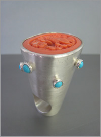 Ring Tuerkiscabuchon